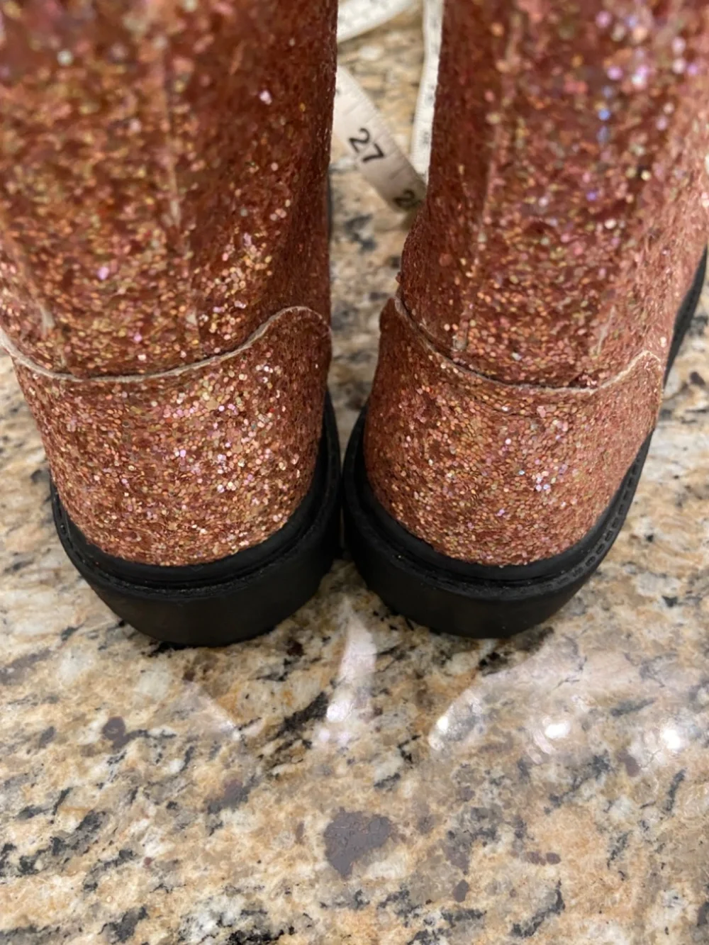 NWT Olivia Miller Girl Glitter Combat Boots Sz 1 + Stella McCartney skirtforfree